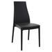 37 Black Outdoor Patio Solid High Back Dining Chair