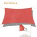 Sunshades Depot 10 x 20 Sun Shade Sail Rectangle Permeable Canopy Red Custom Size Available Commercial Standard