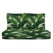 RSH DÃ©cor Indoor Outdoor Deep Seating Loveseat Cushion Set 1- 46â€� x 26â€� x 5â€� Seat and 2- 25â€� x 21â€� Backs Swaying Palms Aloe