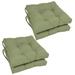 Blazing Needles 16 in. Solid Twill Square Tufted Chair Cushions Sage - Set of 4