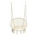 Hammock Chair Macrame Swing Handwoven Tassel Swing Hanging Chair for Indoor Outdoor Home Patio Yard Garden Reading Leisure