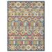 HomeRoots 473706 8 x 10 ft. Multi Color Aztec Pattern Indoor or Outdoor Area Rug Ivory