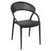 32.25 Black Mesh Outdoor Patio Round Dining Chair