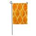 KDAGR Brown Abstract Quatrefoil Pattern in Watercolor Orange Distressed East Garden Flag Decorative Flag House Banner 28x40 inch