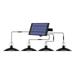 Rosnek LED Solar Pendant Lights Outdoor Indoor 1/2/3/4 Head Hanging Solar Shed Light IP65 Waterproof Ceiling Lamp