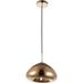 Elegant Lighting LDPD2017 7 x 11 in. Reflection 1 Light Gold Pendant