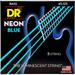 DR Strings Hi-Def NEON Blue Coated Medium 5-String (45-125) Bass Guitar Strings