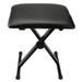 Glarry Folding Piano Keyboard Bench Leather Padded Stool X Seat Chair Adjustable Black