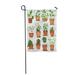 KDAGR Brown House of Doodle Home Plants by Watercolor Green Garden Flag Decorative Flag House Banner 28x40 inch