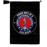 Army Proud Wife Soldier Garden Flag Set National Guard 13 X18.5 Double-Sided Yard Banner