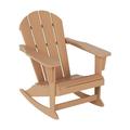 Keller HDPE Plastic Outdoor Rocking Chair in Teak