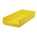 Quantum Storage QSB116YL Economy 4 in. Shelf Bin Yellow - 23.62 x 11.12 x 4 in.