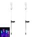 Atopoler 2pcs Solar Powered Angel Stake Lights Solar Garden Stake Lights Outdoor Angel Lamp with Frosted Skirt Garden Stake Landscape Color Change Lights for Yard Patio Garden Pathway