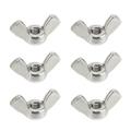 8-32 Wing Nuts 304 Stainless Steel Shutters Butterfly Nut Hand Twist Tighten Fasteners Parts 6 pcs