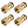 Brass Faucet Tap Quick Connector M18 Female Thread Hose Pipe Socket Adapter Fitting for Garden Irrigation System 4pc