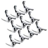 Guitar Capo Tune Clamp Accessories for Acoustic Electric Guitar 10 Packs Silver