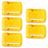 JTWEEN 5Pcs Tool Mount Holder Plastic Electric Tool Battery Dock Holder Heavy Duty Power Tool Hanger for Dewalt 14.4V 18V 20V 54V 60V Lithium-Ion Battery Power Tool