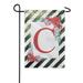 America Forever Spring Monogram Garden Flag Letter C 12.5 x 18 inches Double Sided Vertical Outdoor Yard Lawn with Beautiful Bright Flowers Floral Wreath Rose Summer Flowers Garden Flag