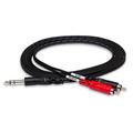 Hosa TRS-201 Stereo 1/4 Male TRS to Dual Male RCA Insert Cable 3.3 ft.