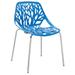 Modern Contemporary Kitchen Dining Side Chair Blue (Outdoor and Indoor)