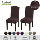 Dining Chair Slipcover AUCHEN Dining Chair Covers Set of 2 Parsons Chair Slipcover Chair Covers for Dining Room Stretch Furniture Protector Covers for Restaurant Hotel Ceremony (Coffee)