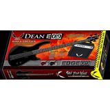 Dean Edge 09 4-String Bass Guitar Pack with Amp Gig Bag Tuner Cord Strap and Picks - Metallic Red