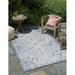 Unique Loom Coba Indoor/Outdoor Aztec Rug Blue/Ivory 9 x 12 2 Rectangle Border Tribal Perfect For Patio Deck Garage Entryway