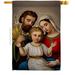 Ornament Collection Holy Family Religious Faith 28 x 40 in. Double-Sided Decorative Vertical House Flags for Decoration Banner Garden Yard Gift