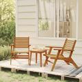 Anself 2 Piece Garden Chairs Acacia Wood Outdoor Lounge Chair for Patio Backyard Lawn Balcony Outdoor Furniture 25.6 x 31.9 x 28.7 Inches (W x D x H)