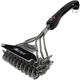 Kona Safe/Clean Grill Brush with Flat/Scrape Scraper - Compatible with Weber and Other Brands Flat Grill Grates - BBQ Cleaner for Gas Grills Stainless Steel Cast Iron Grates - New Flex Grip Handle