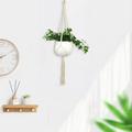 Vikakiooze Home Decor Europe Plant Hangers Indoor Hanging Planter Basket with Wood Beads Decorative