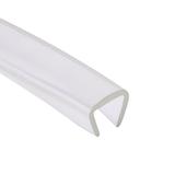 Fits 12-15mm Edge 2Meters/6.56Ft Length 0.51 Height Trim U-Seal PVC Transparent