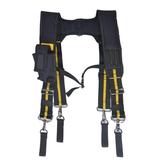 Tool Belt Suspenders- Heavy Duty Work Suspenders for Men Tool Harness Adjustable Comfortable and Padded -Includes- Tool Belt Loops and Strong Trigger Snap Clips