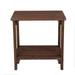 Home Furniture Rectangular Wood Side Table Light Brown Outdoor Side Table Easy Maintenance & Weather Resistant