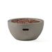 GDF Studio Toulouse Outdoor 40 000 BTU Lightweight Concrete Fire Pit Bowl (No Tank Holder) Light Gray