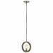 1 Light Farmhouse Faux Wood Mini Pendant Light Fixture with Clear Seeded Glass-Distressed Antique Gray Finish Bailey Street Home 147-Bel-2279261