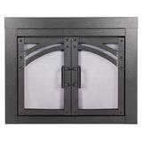 Pleasant Hearth Axel Collection Fireplace Glass Door Medium