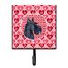 Carolines Treasures SS4529SH4 Scottish Terrier Hearts Love Valentines Day Portrait Leash or Key Holder 7Hx4.25W