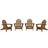DuroGreen Folding Adirondack Chairs Made With All-Weather Tangentwood Set of 4 Oversized High End Patio Furniture for Porch Lawn Deck or Fire Pit No Maintenance USA Made Teak