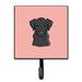 Carolines Treasures BB1235SH4 Checkerboard Pink Black Labrador Leash or Key Holder 7Hx4.25W multicolor