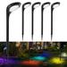 ROSHWEY 4 Pack Solar Led Pathway Lights Dusk to Dawn Solar Powered Outdoor Led Path Lights Waterproof Landscape Lighting