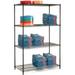 Nexel Black Epoxy 5 Tier Wire Shelving Starter Unit 36 W x 18 D x 74 H