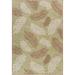 Laddha Home Designs 5 x 7 Tan and Green Tropical Leaf Rectangular Outdoor Area Throw Rug