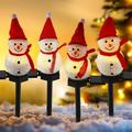 SolarEra Solar Garden Lights Solar Stakes Lights Snowman Shape Outdoor Christmas Decorations Outdoor Christmas Lights Decor for Yard Patio Porch(Warm White)