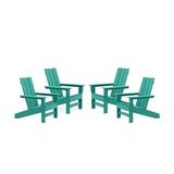 DuroGreen Aria Adirondack Chairs Made With All-Weather Tangentwood Set of 4 Oversized High End Patio Furniture for Porch Lawn Deck Fire Pit No Maintenance Made in the USA Aruba