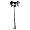 Trans Globe Chesapeake 5428 Outdoor 3 Lantern Lamp Post - Black - 85H in.