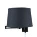 Dimmable Swing Arm Wall Light Bronze Brown Finish with Textured Slate Lampshade - For Bedside Living Room Reading Chair