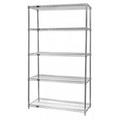 Quantum Storage WR86-2124C-5 5-Shelf Chrome Wire Shelving Unit - 21 x 24 x 86 in.