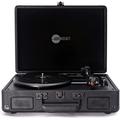 Arkrocket Curiosity Suitcase Bluetooth Turntable Vintage 3-Speed Record Player with Built-in Speakers Upgraded Turntable Audio Sound (Black)