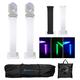 (2) Totem Stands+Black and White Scrims For (2) Chauvet Maverick Mk 2 Wash Lights